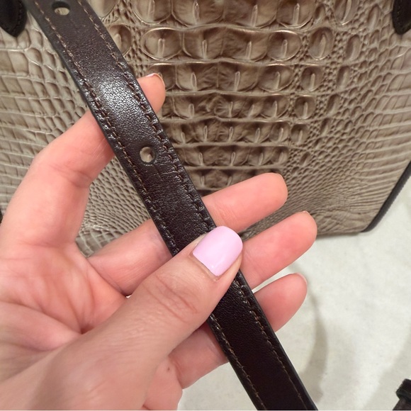 Brahmin Extra Large April Cocoa Ombre Melbourne Leather Tote - Picture 12 of 16